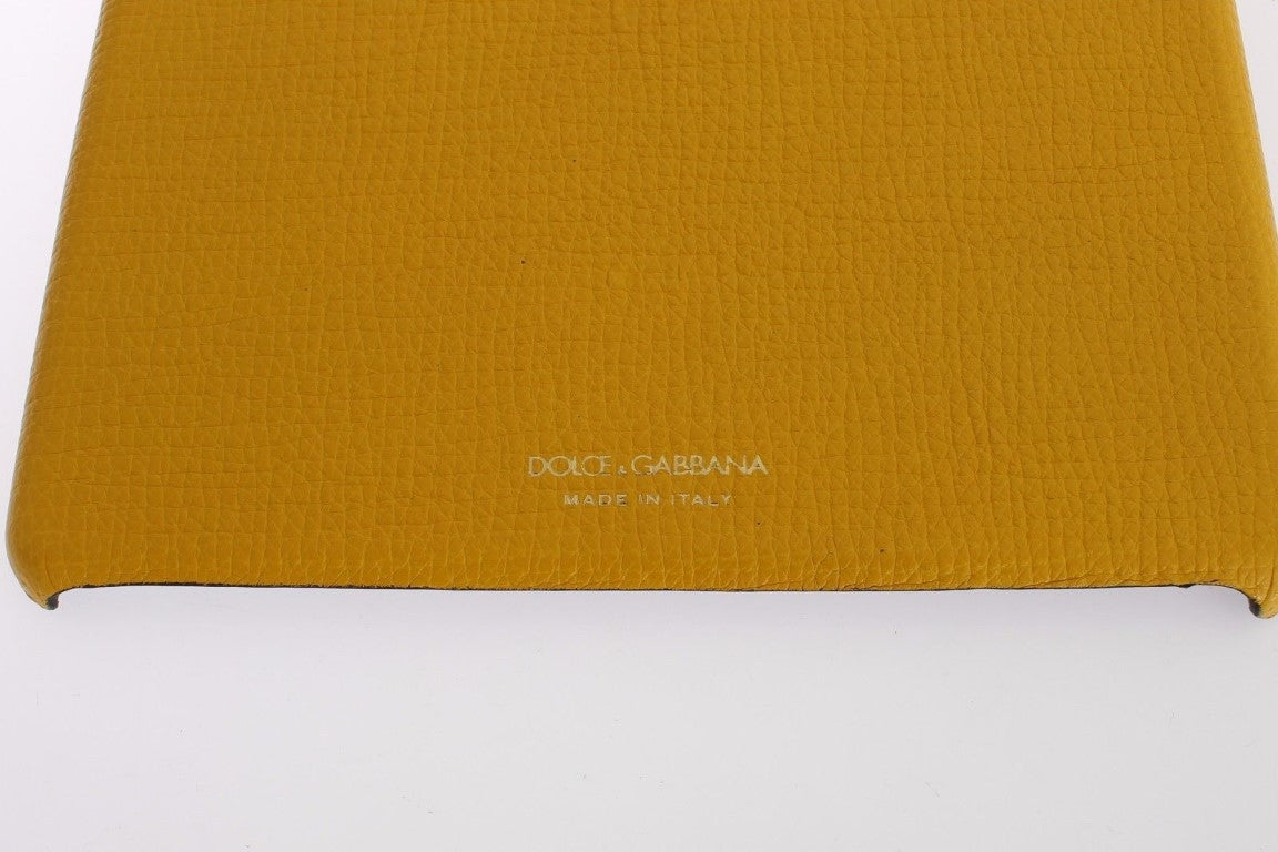 Étui pour tablette et iPad en cuir jaune Dolce &amp; Gabbana