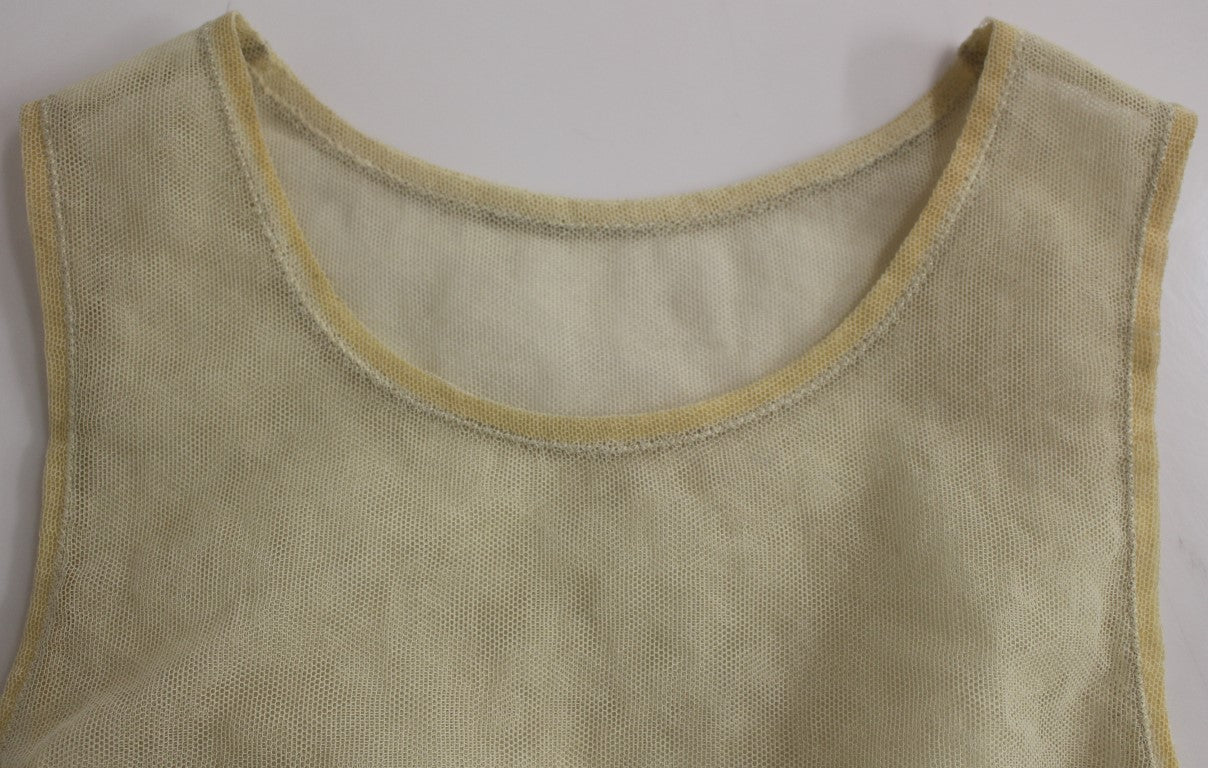 Dolce &amp; Gabbana Blouse débardeur en coton sans manches beige