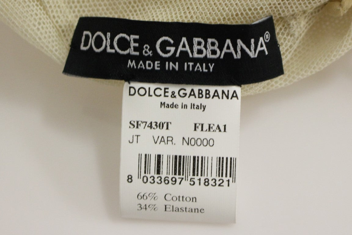 Dolce &amp; Gabbana Blouse débardeur en coton sans manches beige