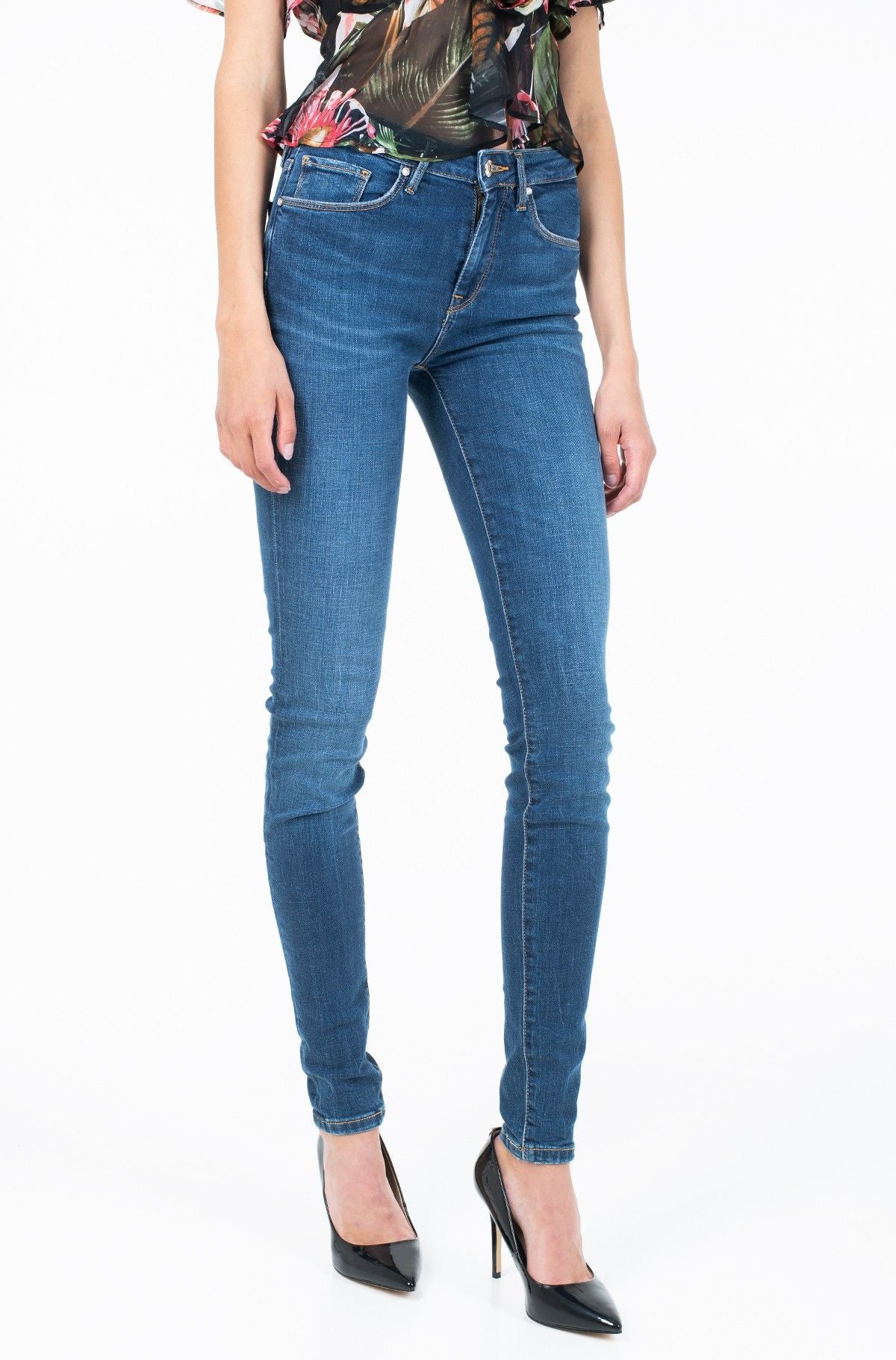 Jean et pantalon en coton bleu Tommy Hilfiger