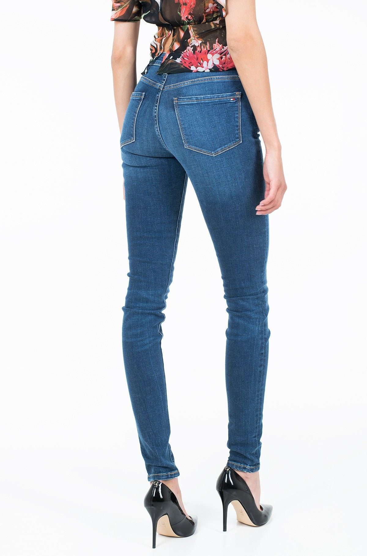 Jean et pantalon en coton bleu Tommy Hilfiger