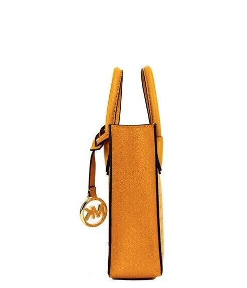 Michael Kors Mercer XS Sac à bandoulière en nid d'abeille doré en PVC North South Shopper