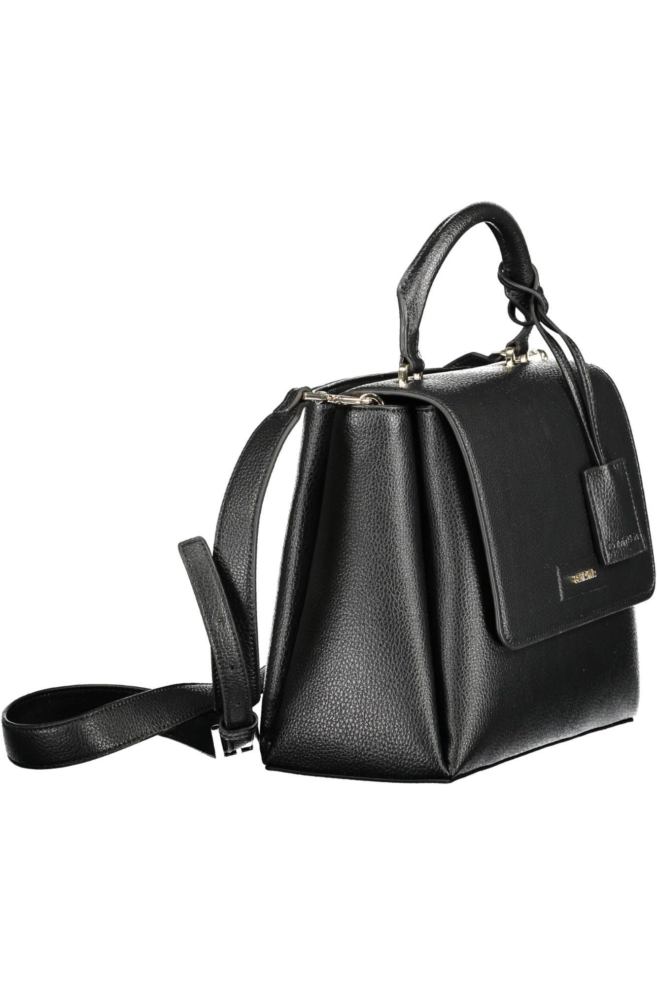 Calvin Klein Elegant Black Shoulder Bag with Magnetic Closure