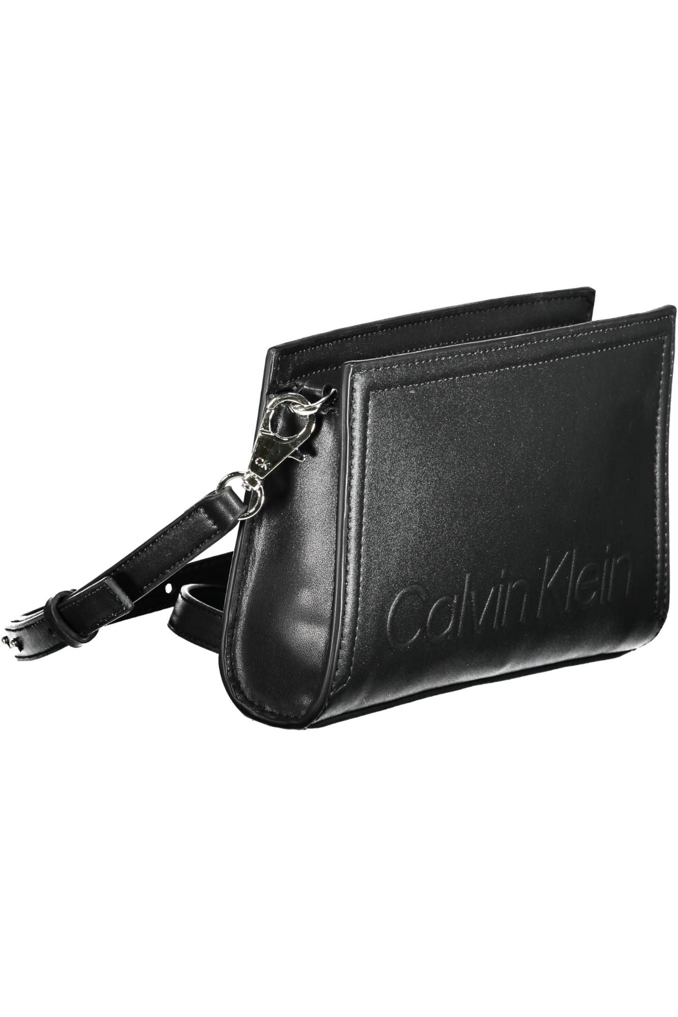 Calvin Klein Elegant Black Shoulder Bag with Sleek Logo Detail