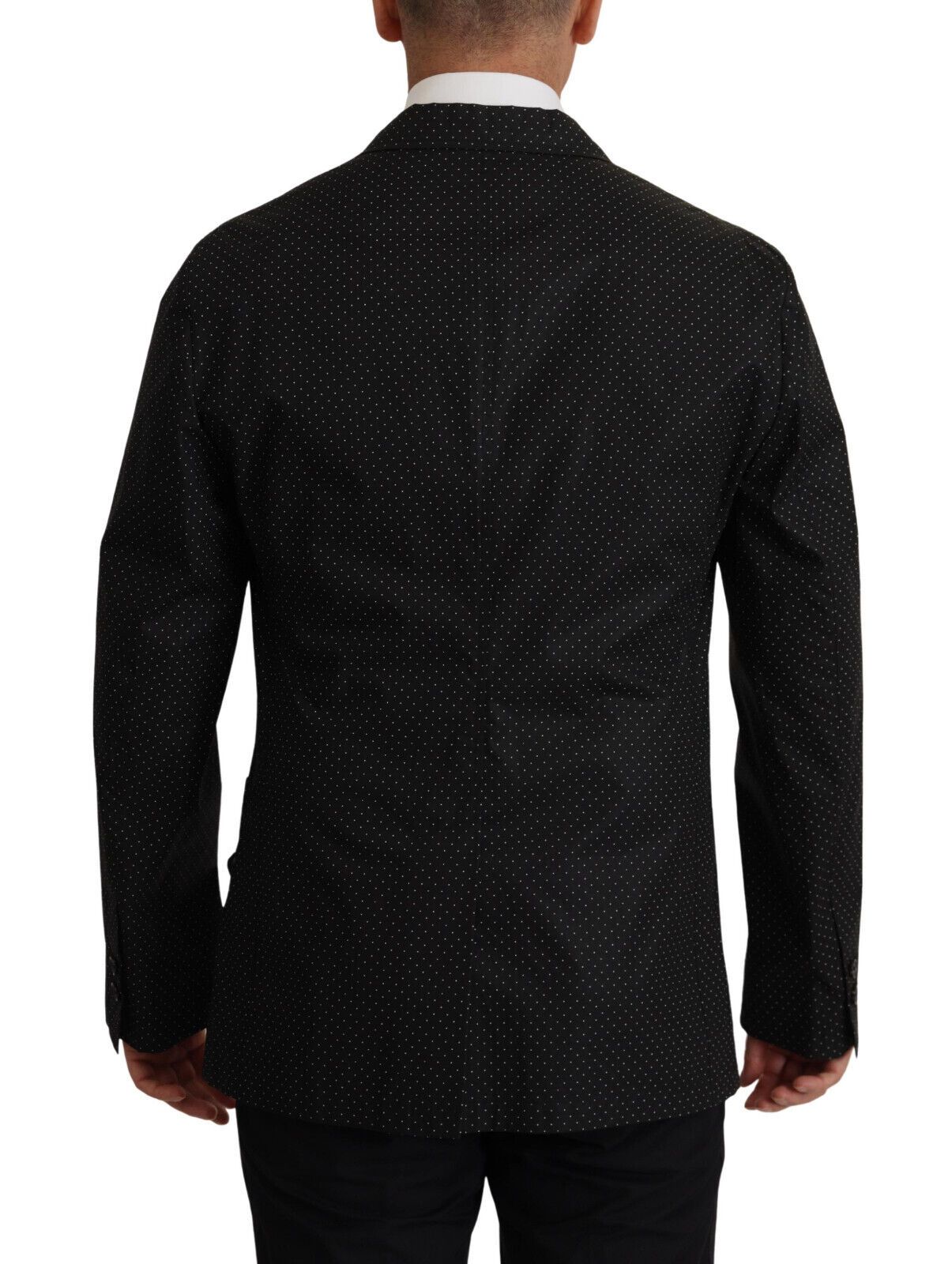 Dolce &amp; Gabbana Veste blazer en coton à pois noir