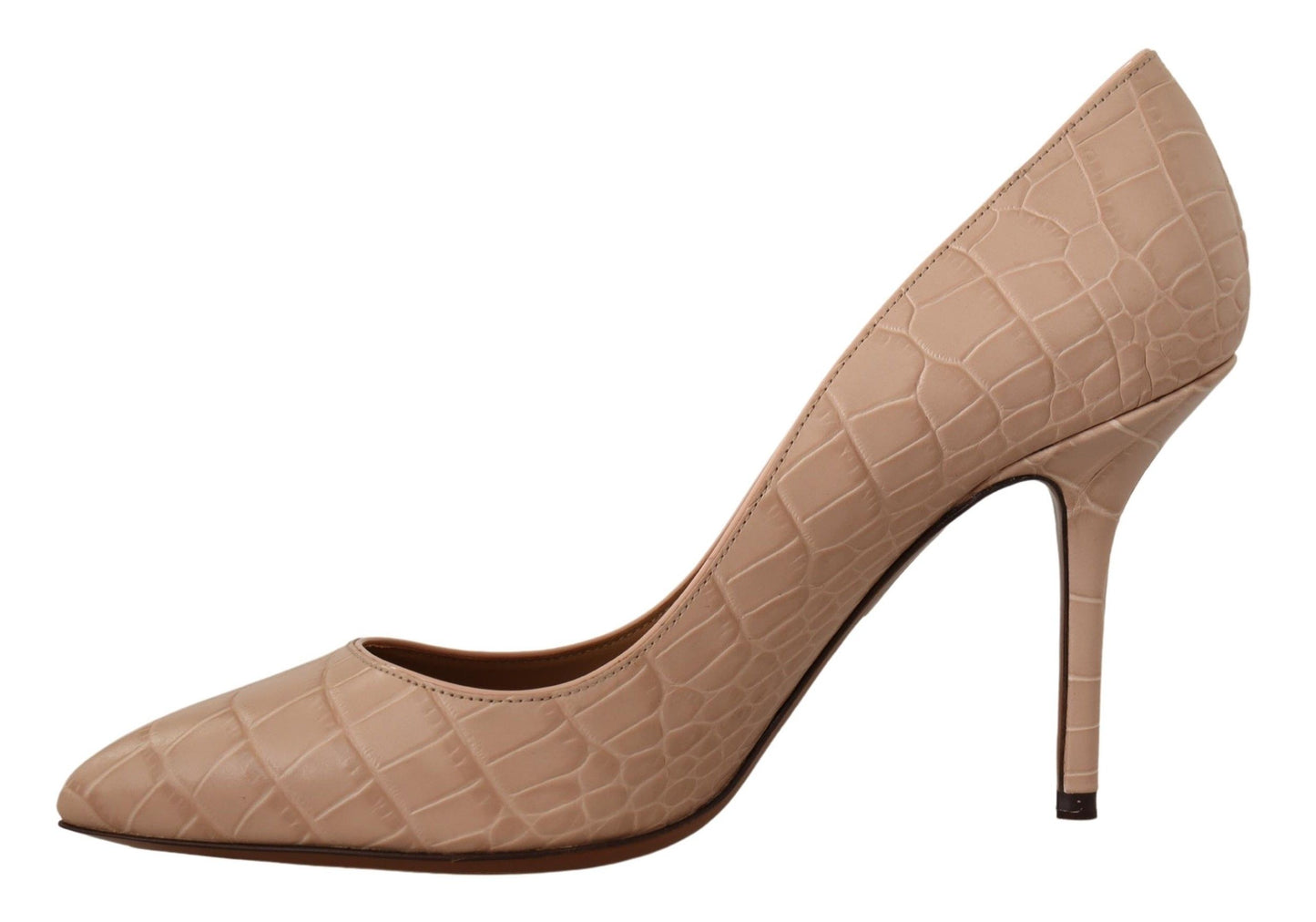 Dolce &amp; Gabbana Beige Nude Cuir BELLUCCI Talons Escarpins Chaussures