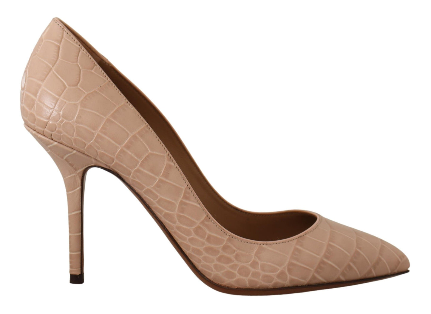 Dolce &amp; Gabbana Beige Nude Cuir BELLUCCI Talons Escarpins Chaussures