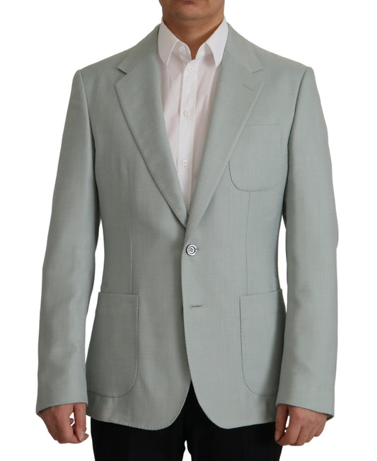 Dolce &amp; Gabbana Blazer en soie et cachemire vert clair