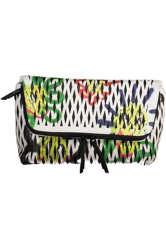 Desigual Chic White Contrasting Details Handbag