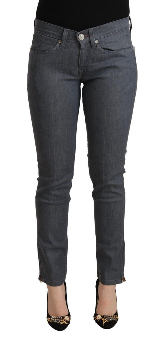 Levi's - Jean skinny taille basse en coton gris