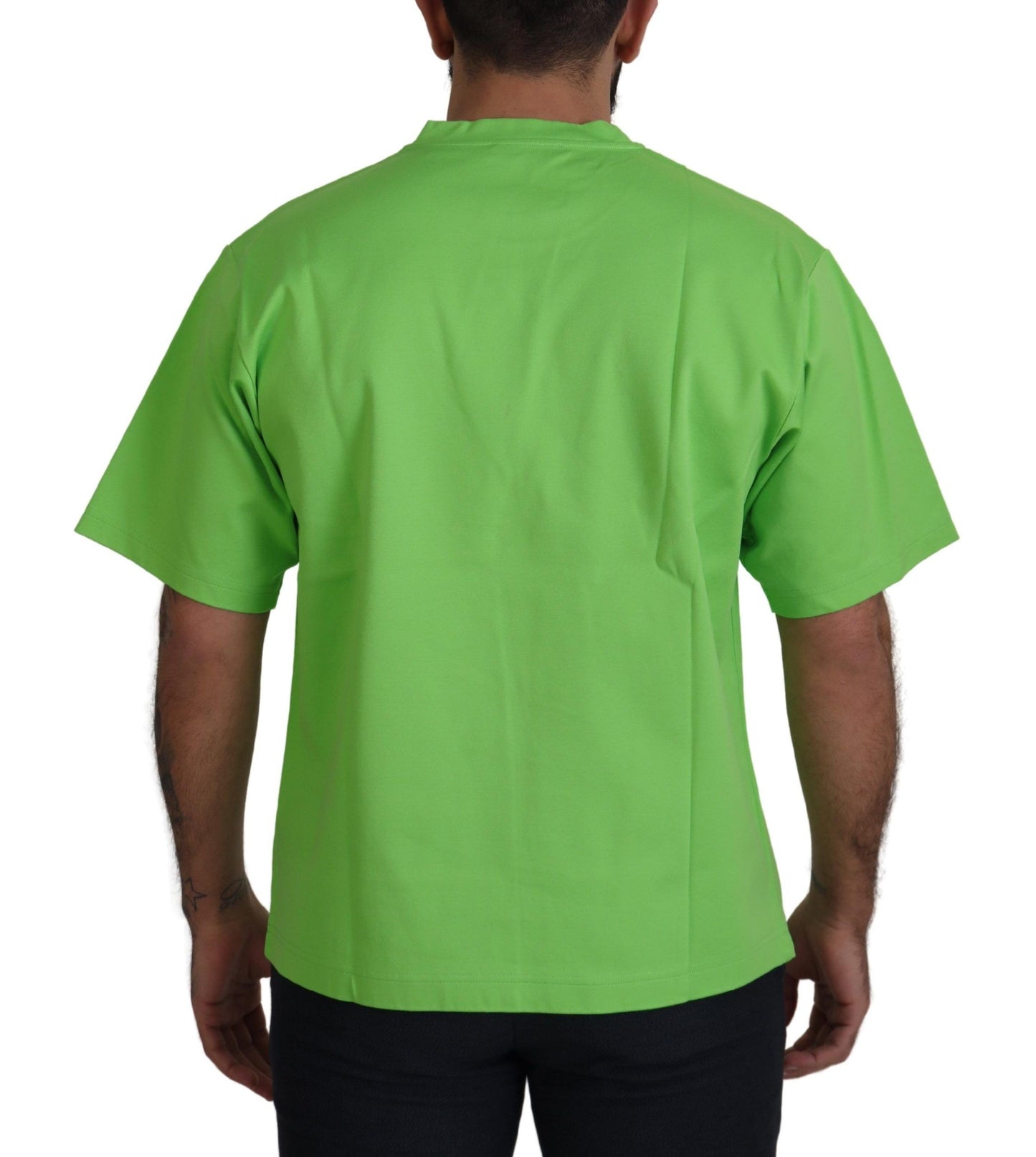 Dolce &amp; Gabbana T-shirt haut en coton vert DG CHANNEL