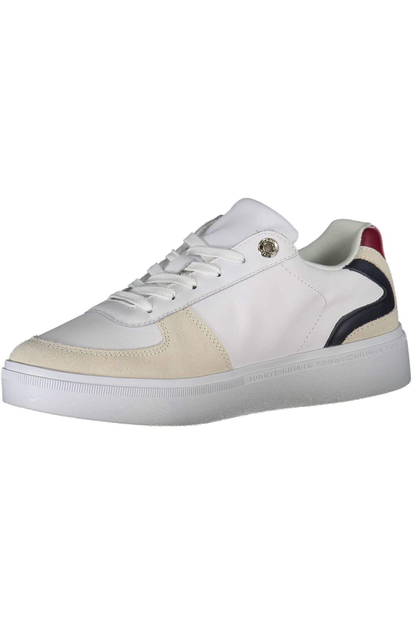 Tommy Hilfiger Chic White Lace-Up Sporty Sneakers