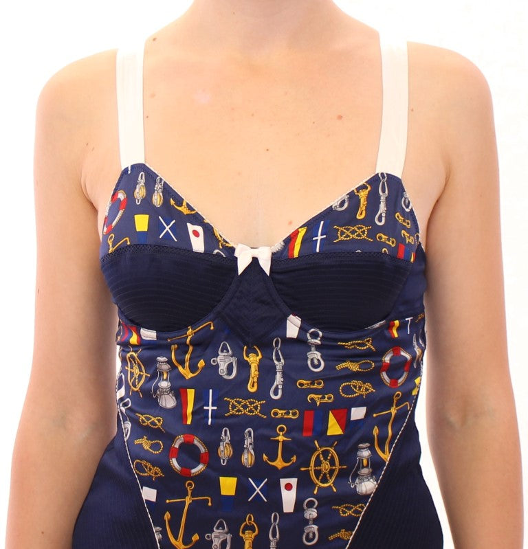 Blaues Tanktop mit Matrosenmotiv von Dolce &amp; Gabbana