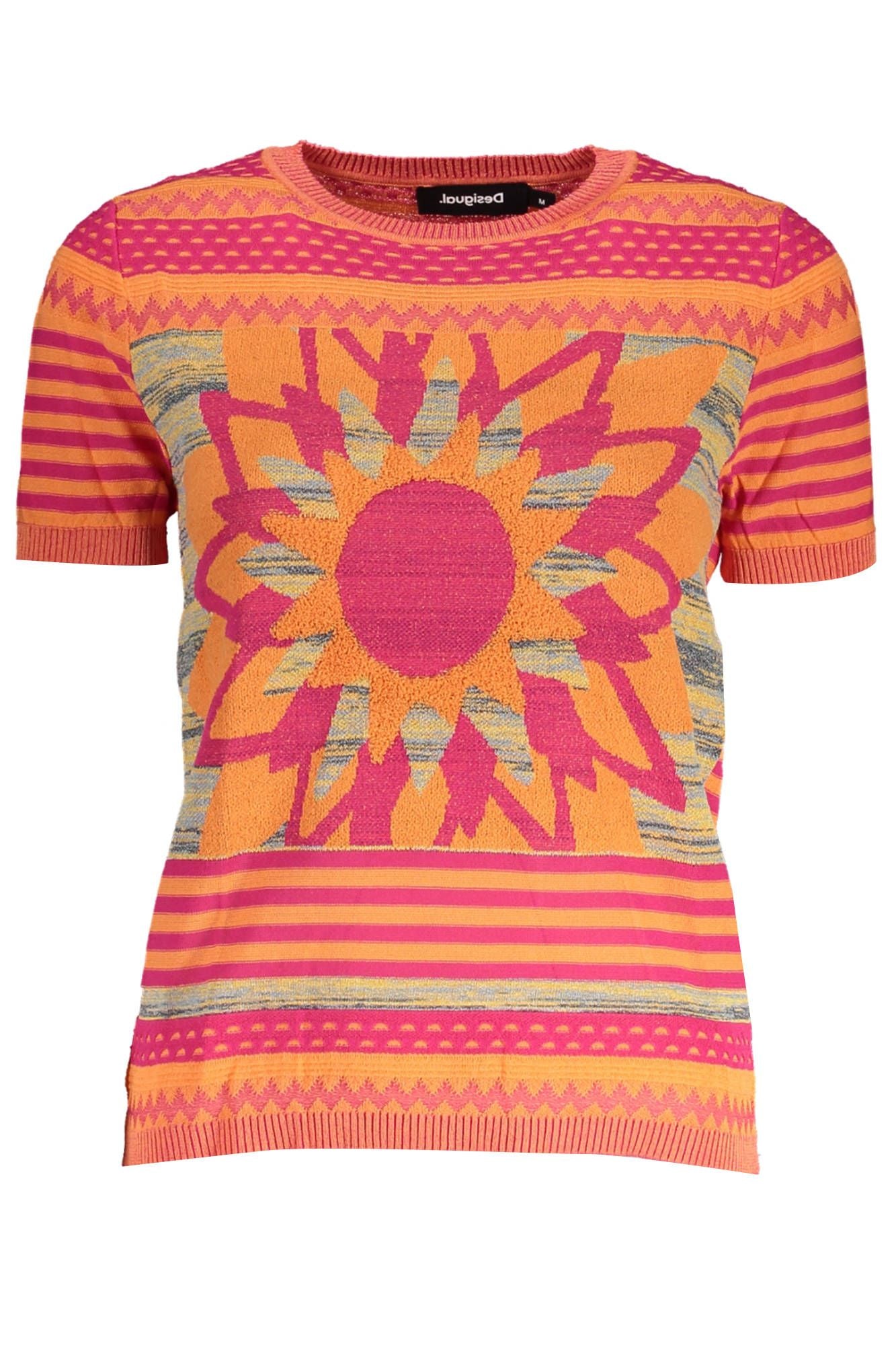 Desigual Vibrant Contrast Detail Sweater