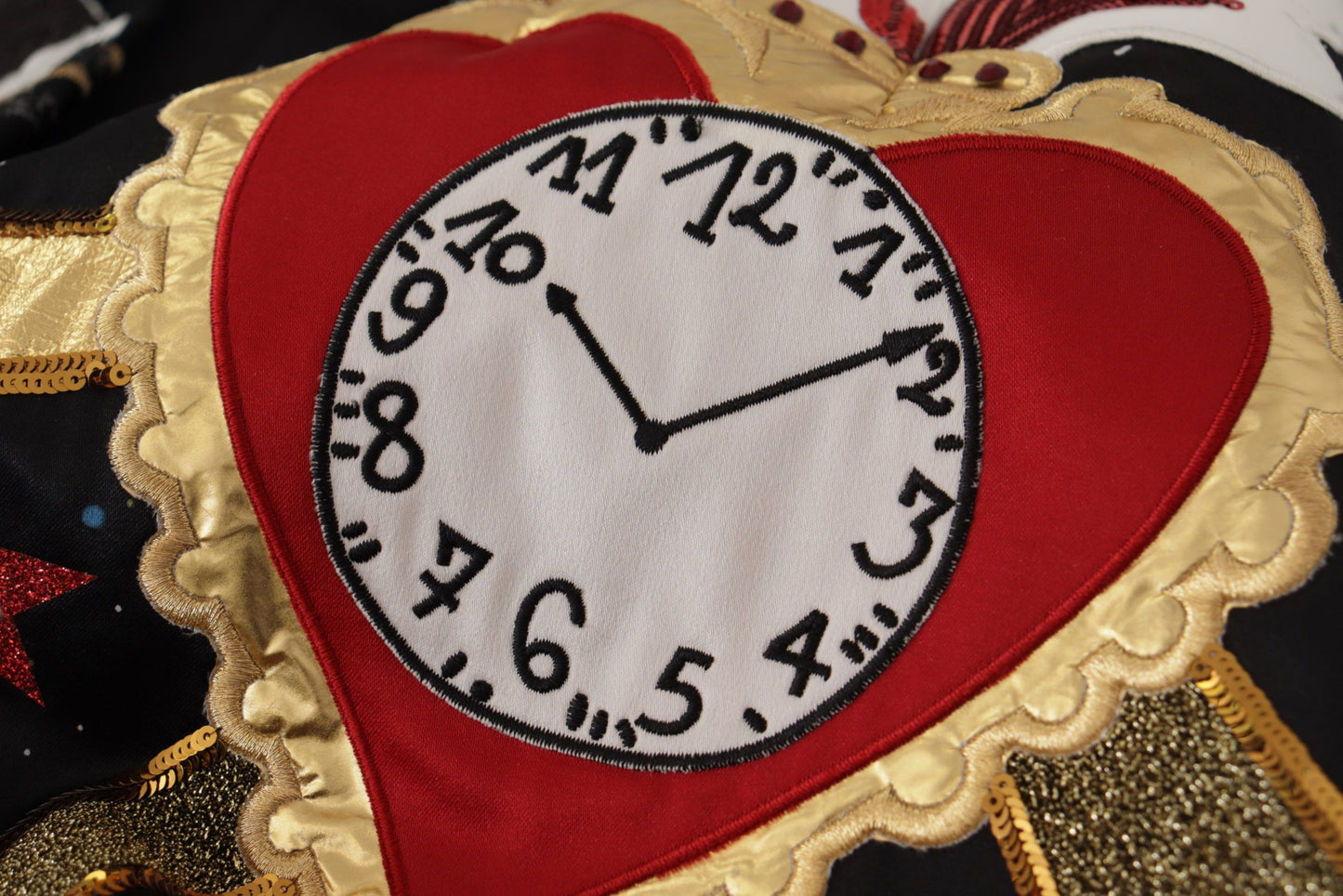 Dolce &amp; Gabbana – Schwarzer „Love Clock“-Klavierrock mit Pailletten