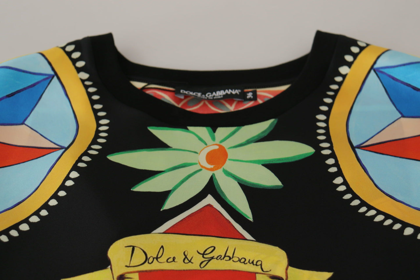 Dolce &amp; Gabbana T-shirt en soie multicolore Soldier Carretto