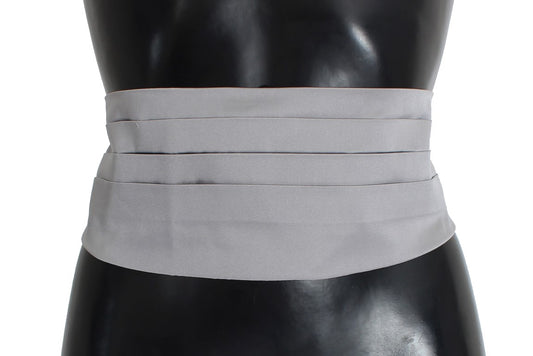 Dolce &amp; Gabbana Ceinture grise en soie Cummerbund