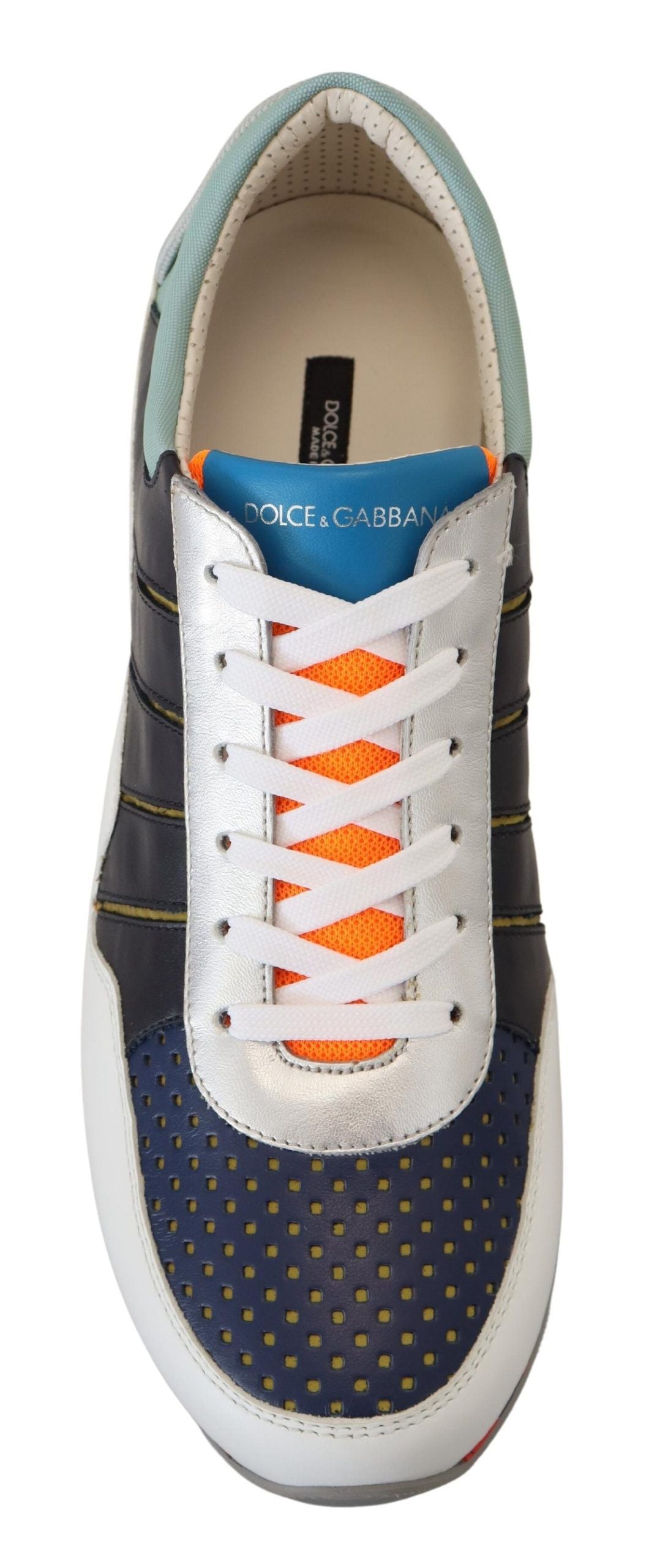 Dolce &amp; Gabbana Sport-Low-Top-Sneakers aus mehrfarbigem Leder