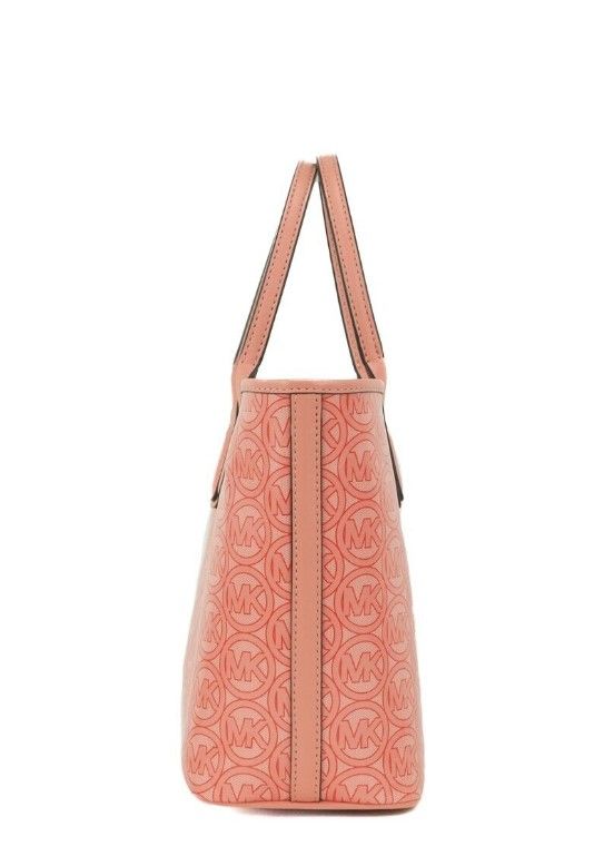 Michael Kors Jodie petit sac à main fourre-tout en polyester recyclé avec logo Sherbert Jacquard