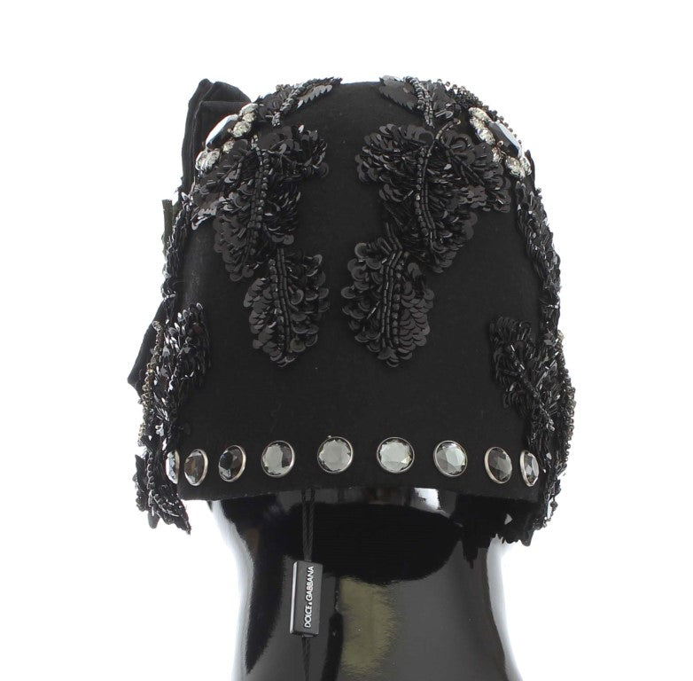 Dolce &amp; Gabbana Chapeau Broche Cerises Or Cristal Noir