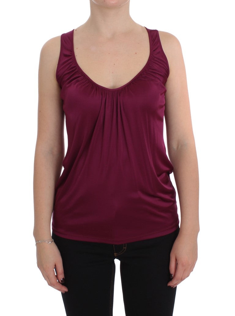 PLEIN SUD Blouse Top Sans Manches Violet