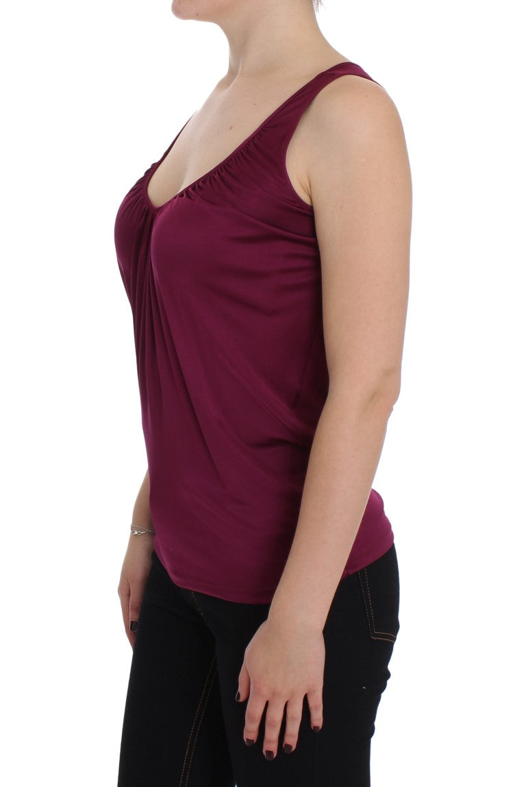 PLEIN SUD Blouse Top Sans Manches Violet