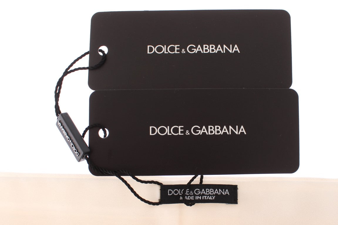 Dolce &amp; Gabbana Ceinture de smoking blanche en soie Cummerbund