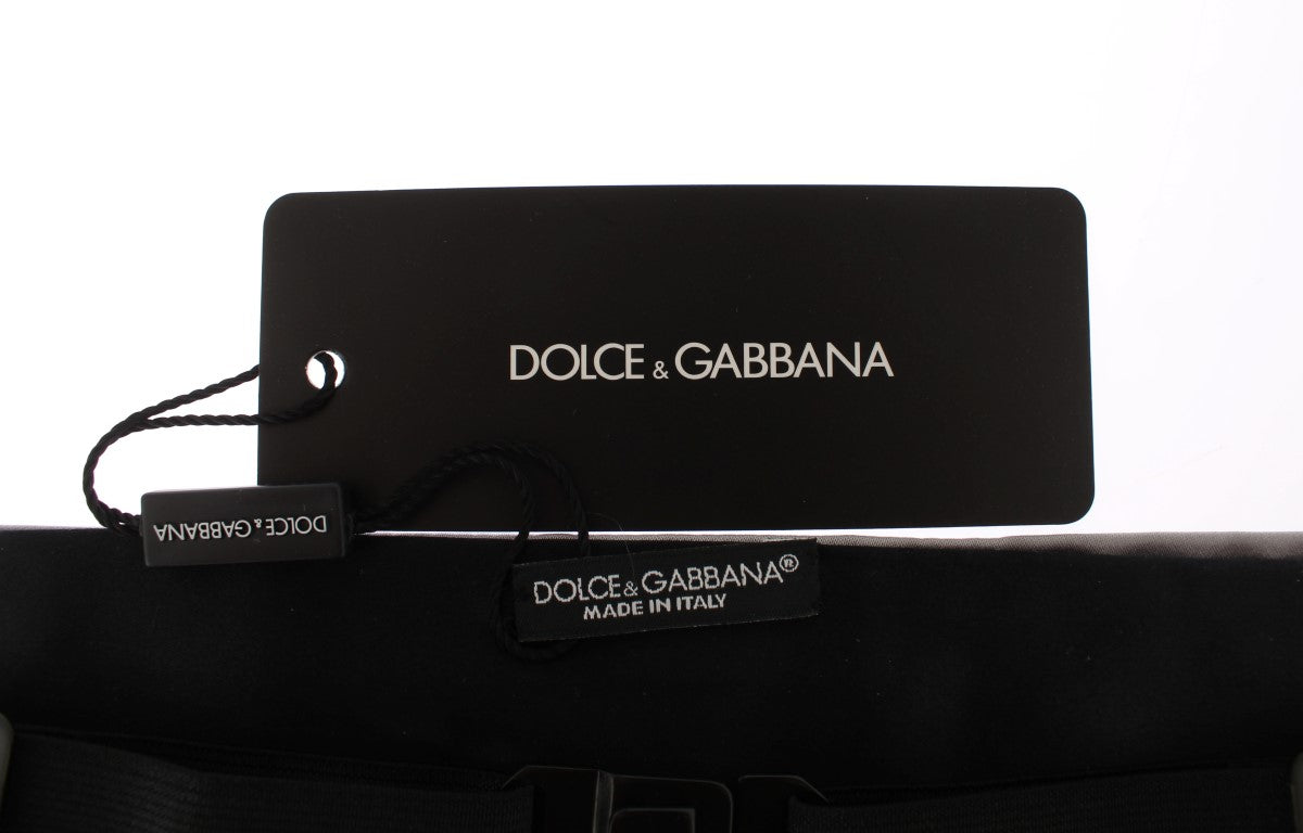 Dolce &amp; Gabbana Ceinture large argentée en soie Cummerbund