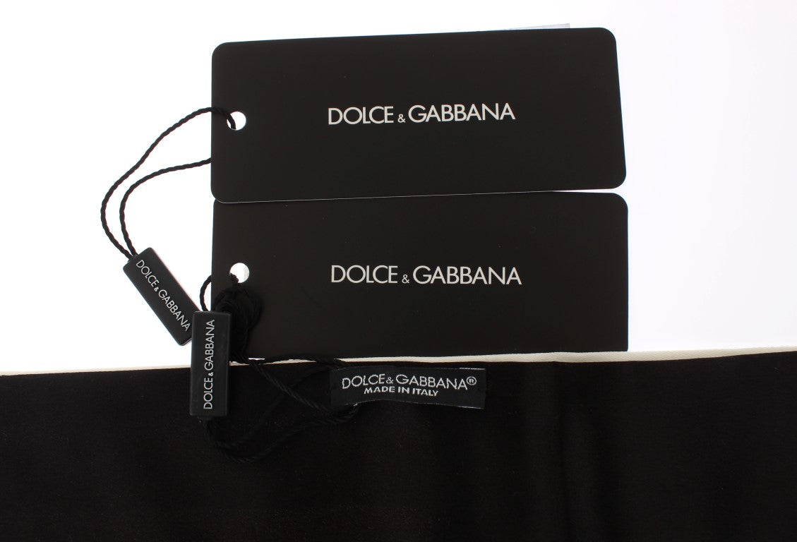 Dolce &amp; Gabbana Weißer Kummerbund aus Seide mit breitem Gürtel