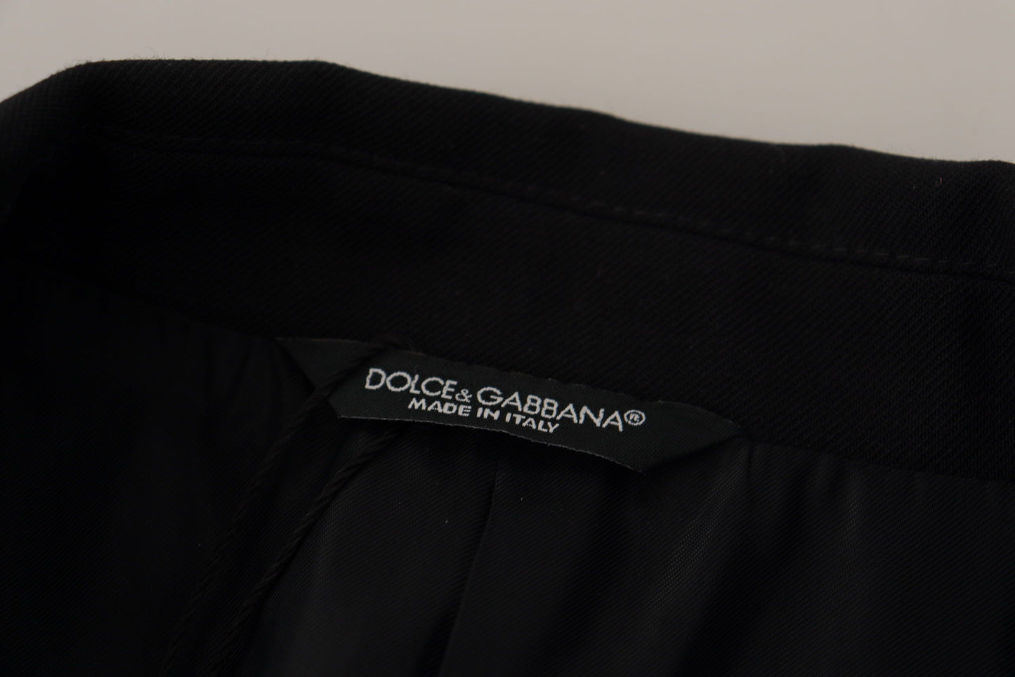 Dolce &amp; Gabbana Schwarze zweireihige Mantel-Blazer-Jacke