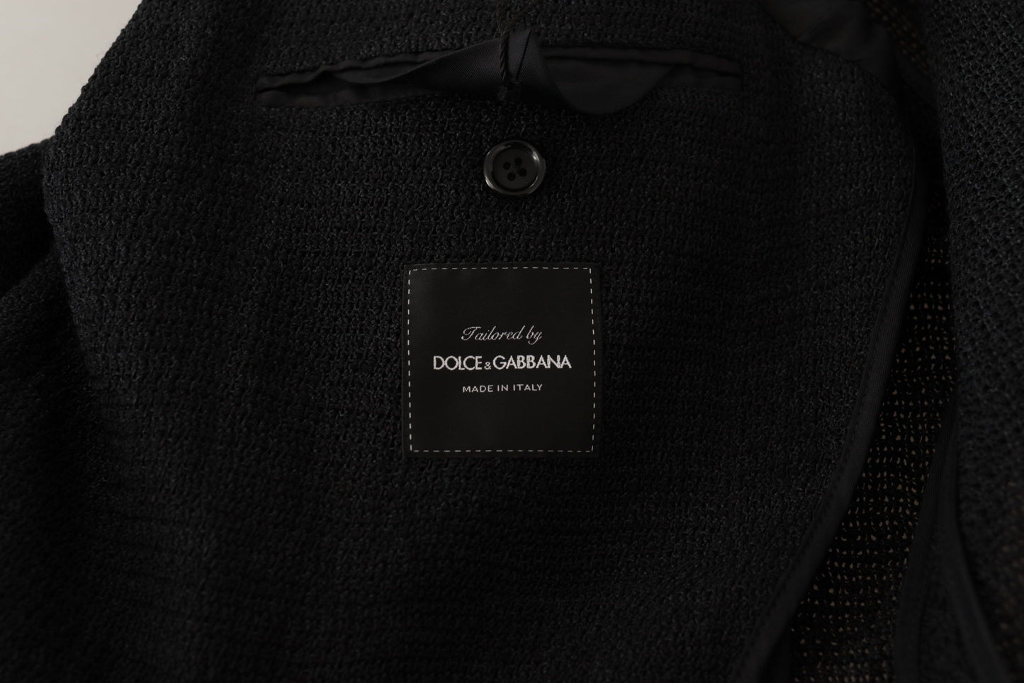 Dolce &amp; Gabbana Manteau noir à simple boutonnage pour hommes Blazer