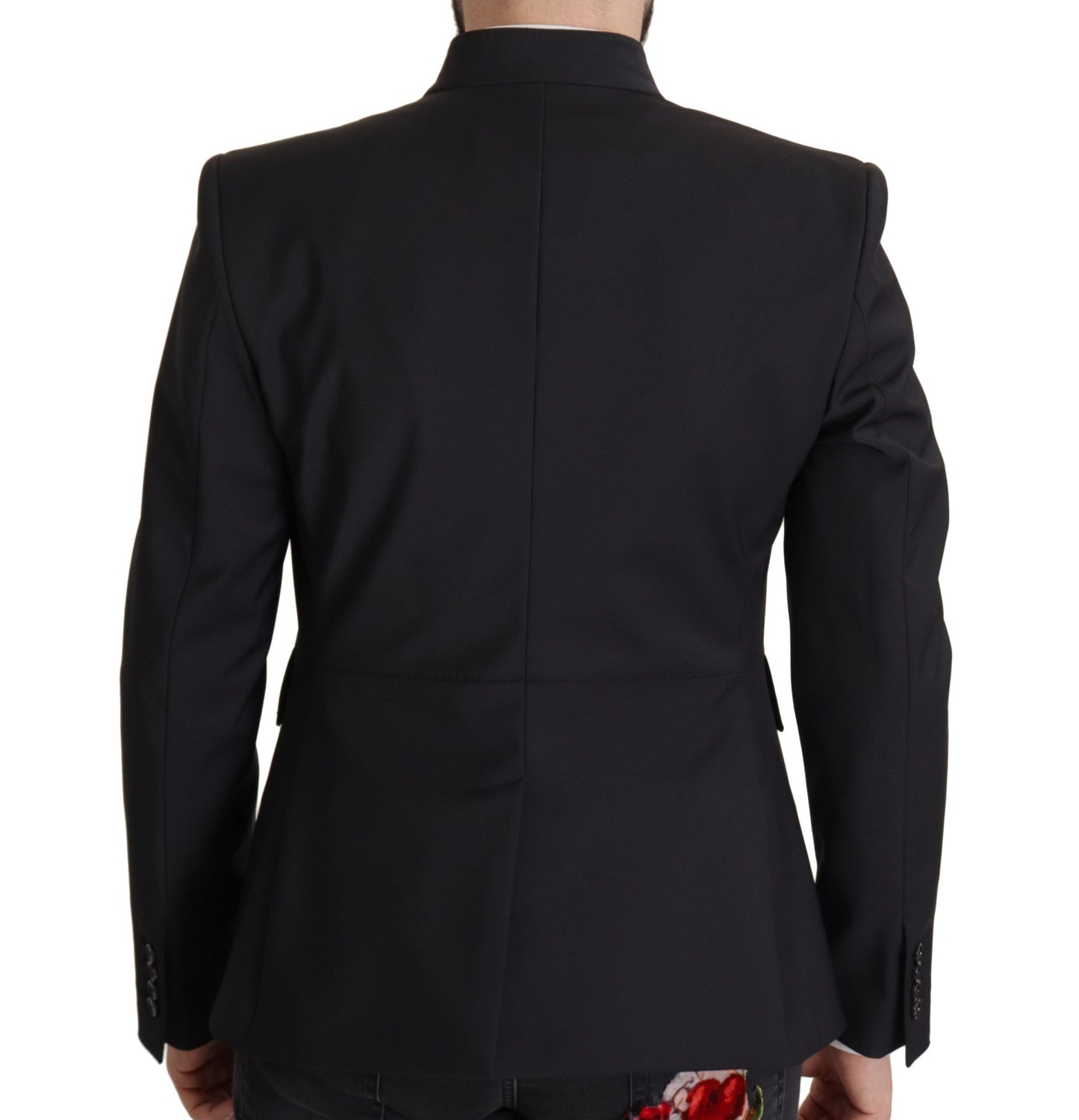 Dolce &amp; Gabbana Manteau à simple boutonnage en laine noire Blazer homme