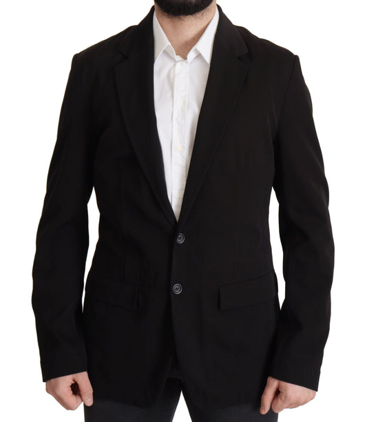 Dolce &amp; Gabbana Blazer à simple boutonnage en laine noire