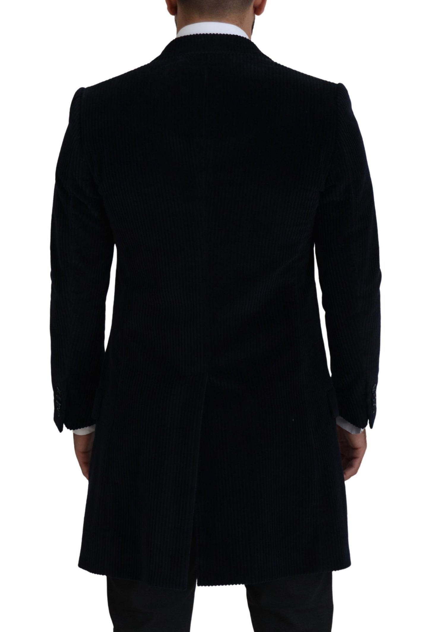 Dolce &amp; Gabbana Cardigan en coton noir manteau long veste homme