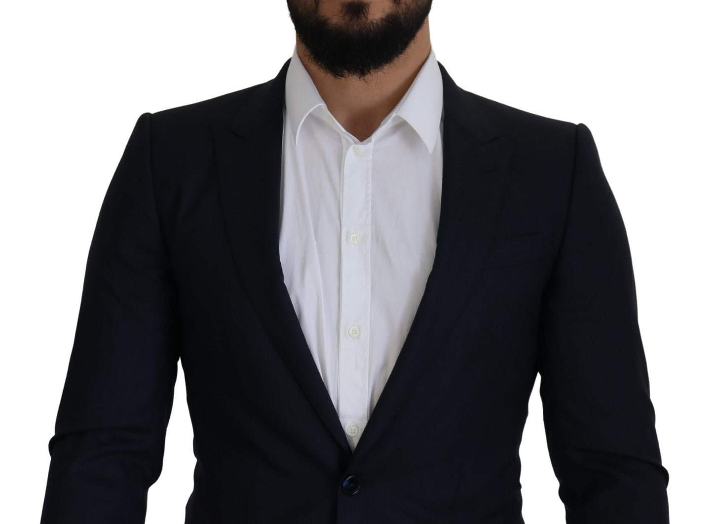 Dolce &amp; Gabbana Blazer à simple boutonnage en laine bleue