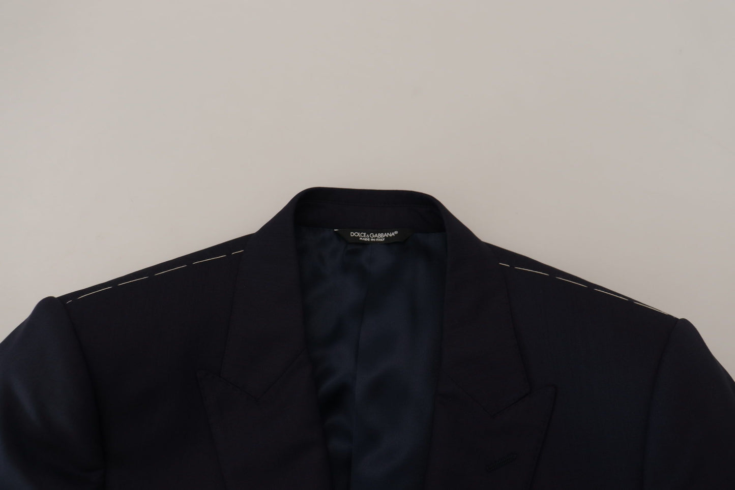 Dolce &amp; Gabbana Blazer à simple boutonnage en laine bleue