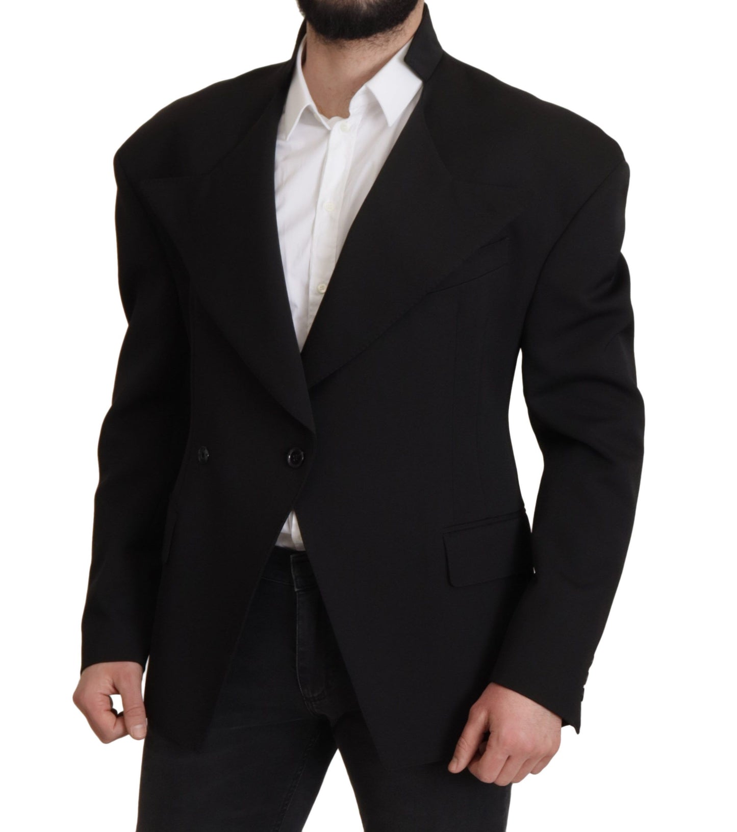 Dolce &amp; Gabbana Blazer veste simple boutonnage en laine noire