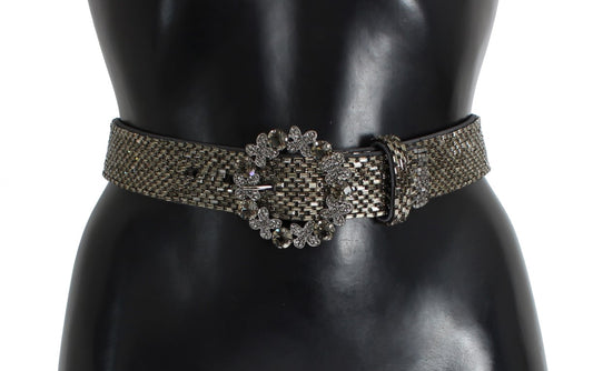 Ceinture à paillettes avec boucle en cristal Dolce &amp; Gabbana