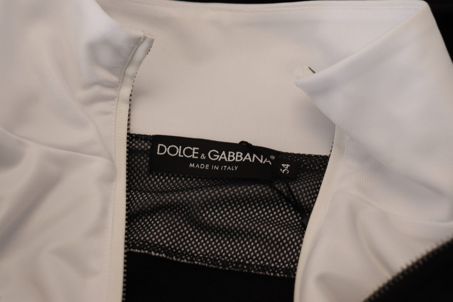 Dolce &amp; Gabbana Veste à capuche zippée en polyester noir