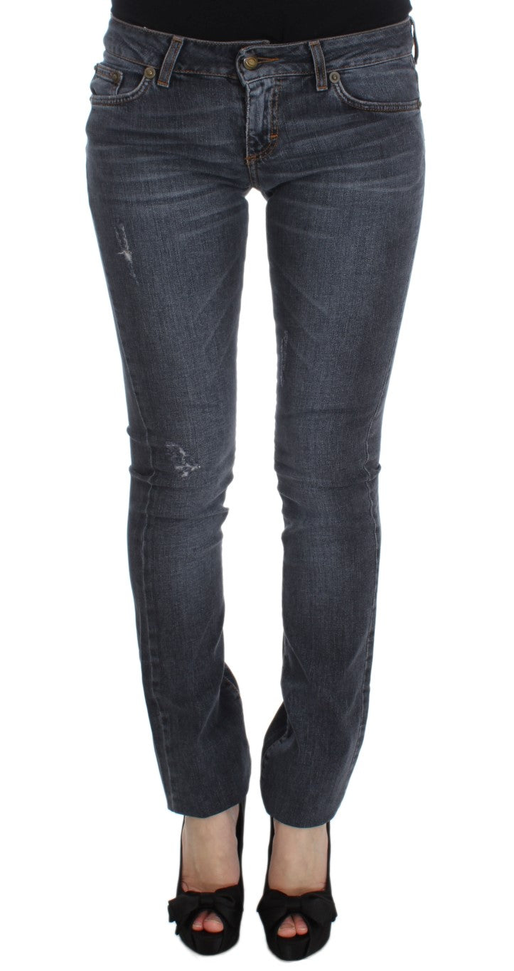 Cavalli Slim-Fit-Jeans aus Baumwollmischung in blauer Waschung