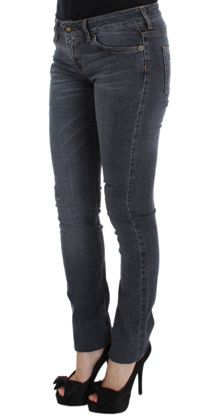 Cavalli Slim-Fit-Jeans aus Baumwollmischung in blauer Waschung