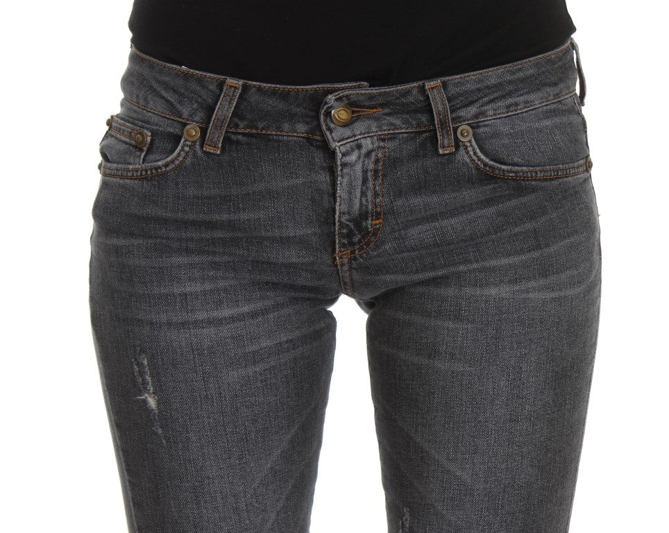 Cavalli Slim-Fit-Jeans aus Baumwollmischung in blauer Waschung