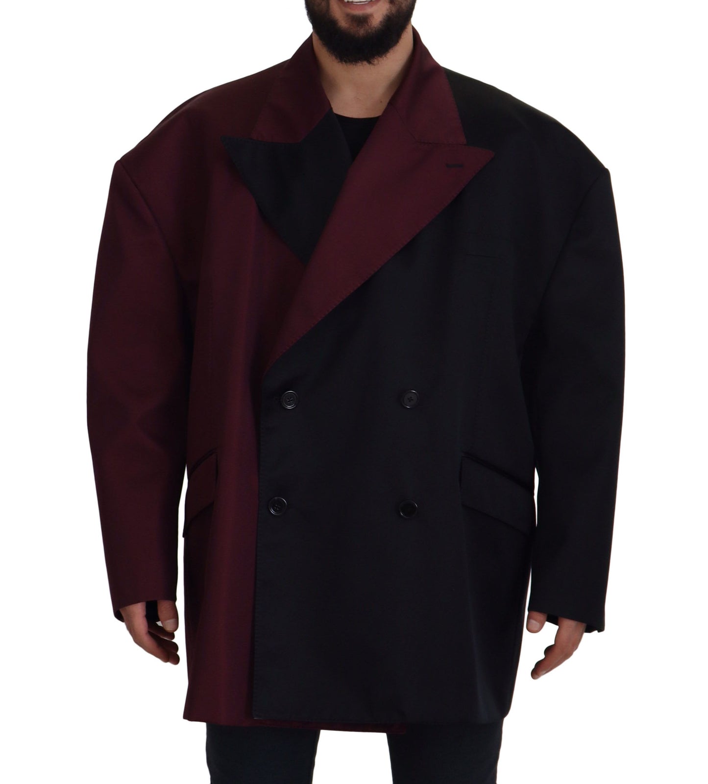 Dolce &amp; Gabbana Veste croisée en polyester bordeaux