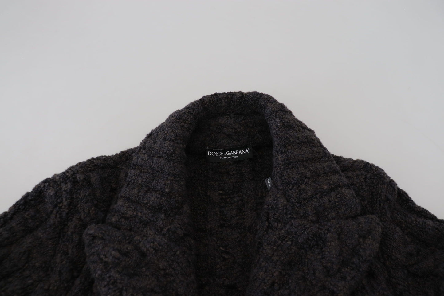 Dolce &amp; Gabbana Veste manteau à double boutonnage en laine noire