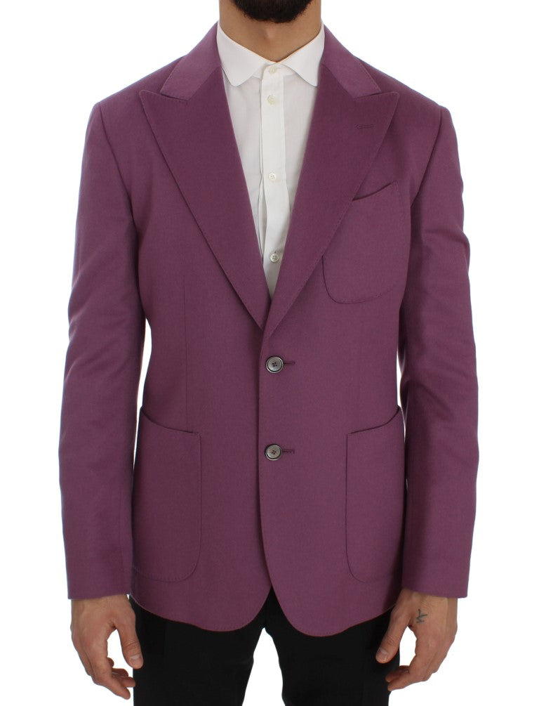 Dolce &amp; Gabbana Veste blazer coupe slim en cachemire violet