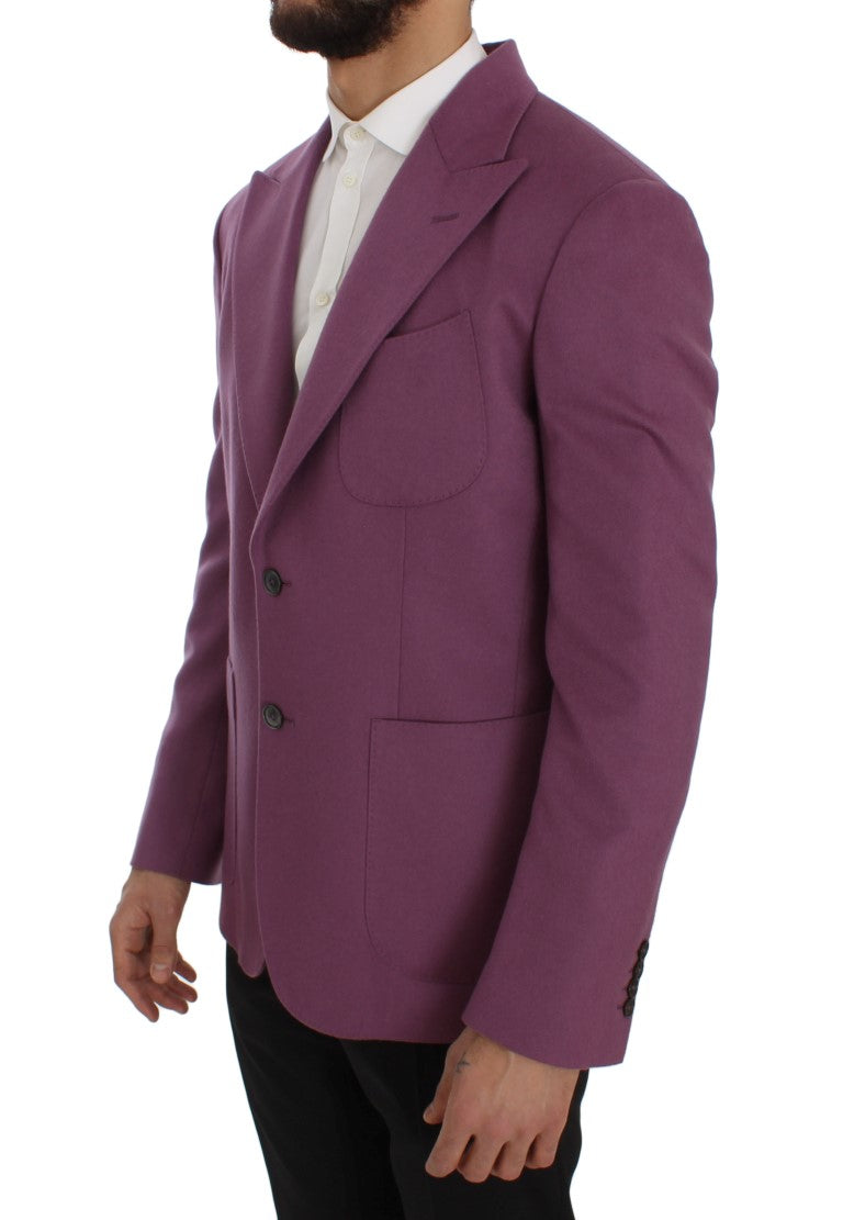 Dolce &amp; Gabbana Veste blazer coupe slim en cachemire violet