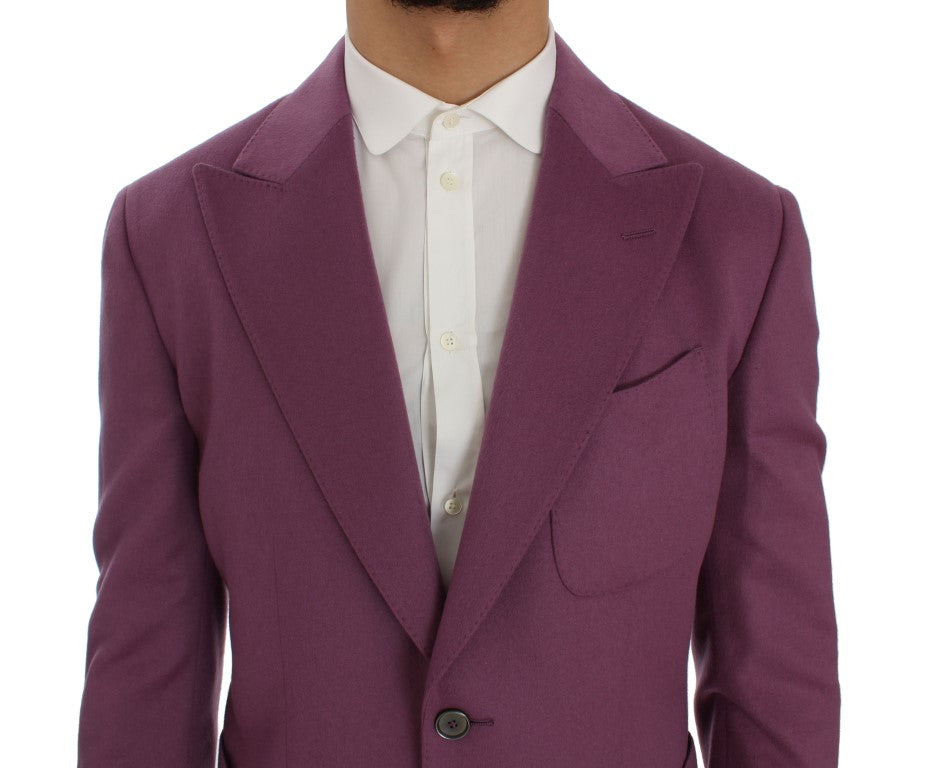 Dolce &amp; Gabbana Veste blazer coupe slim en cachemire violet