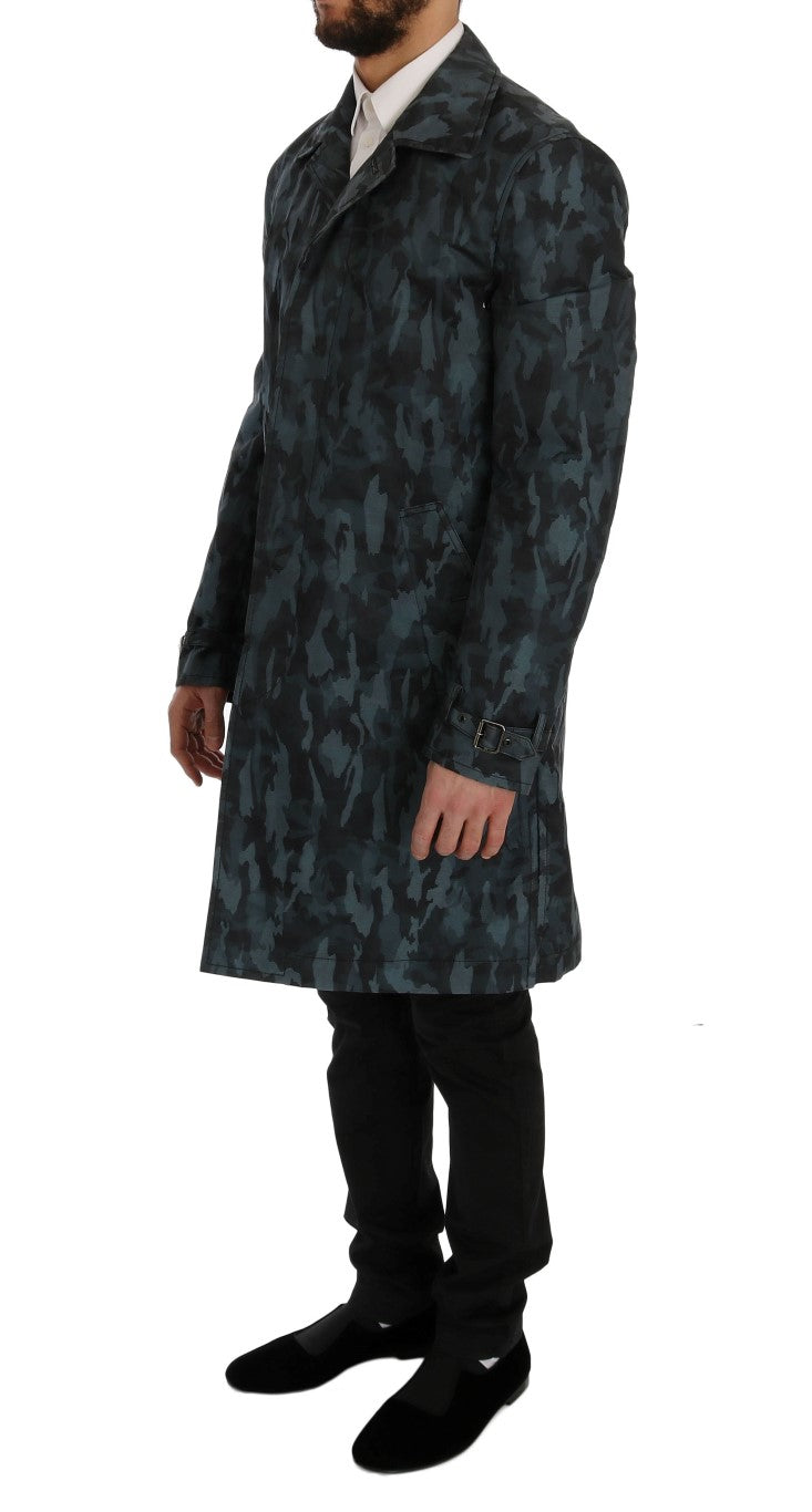 Trench-coat camouflage bleu Dolce &amp; Gabbana