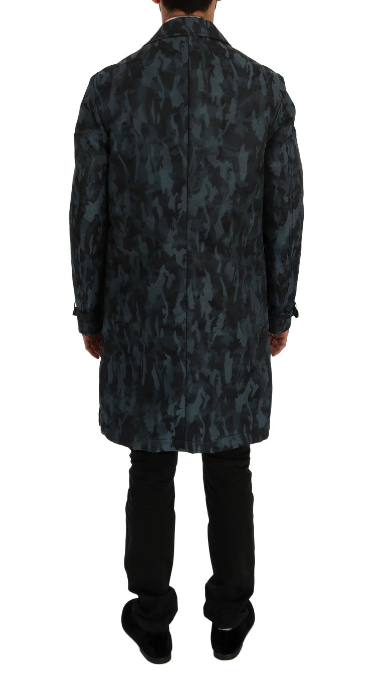 Trench-coat camouflage bleu Dolce &amp; Gabbana