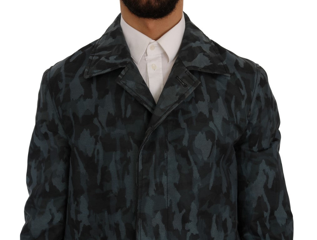 Trench-coat camouflage bleu Dolce &amp; Gabbana